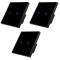 Set 3 Intrerupatoare inteligente duble cu touch Brius&trade;, Wi-Fi, nul, sticla securizata, LED noapte/zi, Tuya, Life Smart, compatibil Amazon Alexa/Google