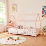 Pat casuta copii Sisimiut RW 90 x 200 cm brad roz/alb [en.casa] HausGarden Leisure