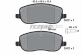Set placute frana TEXTAR 2026101