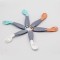 Set lingurita si furculita cu maner gri BabyJem (Culoare: Bleu)