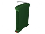 Carcasă pentru şină DIN verde 101mm x 17,5mm x 119,5mm