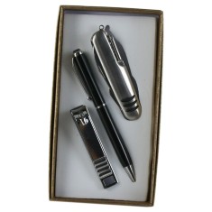 Set cadou pentru barbati, Briceag cu pix si unghiera