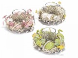 Cumpara ieftin Set 3 coronite de masa decorate cu oua si suporturi lumanare 15x10 cm