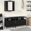 VidaXL Unități de vanitate pentru baie 3 pcs Negru 80 x 30 x 60 cm 3334399