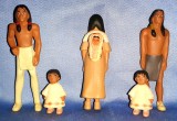 Figurine indieni 5-6 piese 6 cm color diorama amerindieni deosebit
