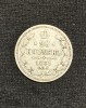 Moneda Argint Rusia 20 Copeici 1861, 4.1g, Argint 0.700