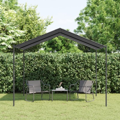 Cort pavilion, antracit, 3x3 m, oțel și material textil foto