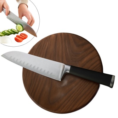 Cutit japonez de bucatarie model Santoku, Koken, lama otel inoxidabil 16,5 cm, maner soft-touch, versatil in utilizare foto