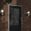 VidaXL Lămpi exterioare de perete cu senzor 2 buc. argintiu, oțel inox