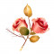 Sticker decorativ Trandafiri, Portocaliu, 64 cm, 7982ST