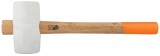 Ciocan de Cauciuc Alb cu Coada din Lemn - 601056