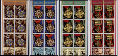 RO 2018 ,LP 2192a ,&amp;quot;Medaliile si decoratiile Razboiului&amp;quot;- mcoli de 6M+2 tab,MNH foto