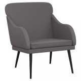 Cumpara ieftin Fotoliu, gri, 63x76x80 cm, piele artificiala