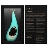 Stimulator clitoris LELO DOT AQUA, din silicon moale, cu mișcări inovatoare &icirc;n formă de 8, 8 funcții de vibrație, albastru