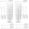 Set 10 cupe rotunde si lingurite pentru desert, 200 ml, plastic, transparent