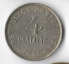 Moneda 4 centavos 1917 - Portugalia, Europa, Cupru-Nichel