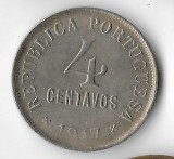 Moneda 4 centavos 1917 - Portugalia