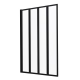 Paravan Baie Tribeca 110x140 cm, Sticla Securizata, Profil Negru Mat. Cabina dus moderna