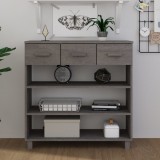 Cumpara ieftin Masă consolă &bdquo;HAMAR&rdquo;, gri deschis, 90x35x90 cm, lemn masiv pin