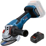 Bosch GWS 18V-15 P + GAL 1880 CV - Polizor unghiular fara acumulatori Li-Ion 18 V - Ah 125 mm + Incarcator acumulatori