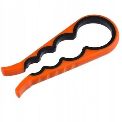 Desfacator de capace universal, pentru borcane si sticle de marimi diferite, 22.5x10 cm - Portocaliu foto