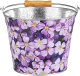 Galeata metalica Strend Pro 5 L cu imprimeu floral/fructe si maner din lemn
