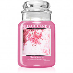 Village Candle Cherry Blossom lumânare parfumată (Glass Lid) 602 g