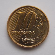 10 CENTAVOS 2001 BRAZILIA-AUNC