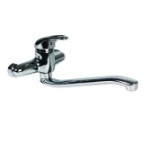 Baterie bucatarie cu pipa mare 25 cm ZINOX ZLN-7741, Monocomanda, Finisaj crom, Cartus ceramic 40 mm