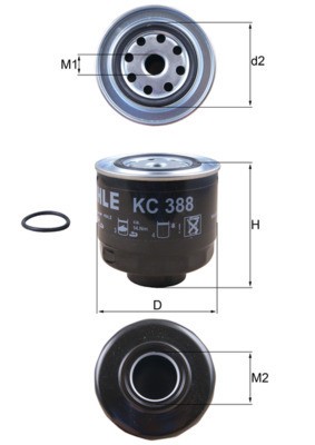 MAHLE KC 388D filtru combustibil foto