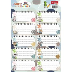 Set etichete școlare Tanex tls-833, Animale sălbatice. 30 buc/set
