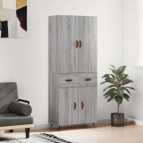 Cumpara ieftin Dulap &icirc;nalt, gri sonoma, 69,5x34x180 cm, lemn compozit
