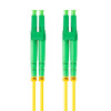 Cablu retea fibra optica cu lungime 1 m si conectori LC APC-LC APC, Lanberg Z43318, SM, DUPLEX 3.0MM G657A1 LSZH, galben