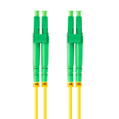 Cablu retea fibra optica cu lungime 3 m si conectori LC APC-LC APC, Lanberg Z43320, SM, DUPLEX 3.0MM G657A1 LSZH, galben foto