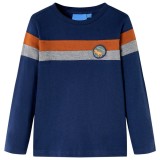 Tricou pentru copii cu m&acirc;neci lungi, bleumarin, 104