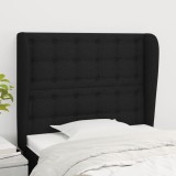 VidaXL Tăblie de pat cu aripioare, negru, 83x23x118/128 cm, textil 3118366