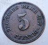 1.299 GERMANIA 5 PFENNIG 1907 A, Europa, Cupru-Nichel