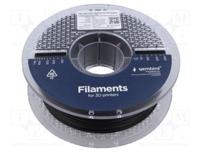 Filament PLA 1,75mm negru 1kg High Speed GEMBIRD foto