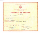 AMS# - CERTIFICAT DE INOVATOR DISPOZITIV DE STANTAT TABLA 1969 SUCEAVA RSR