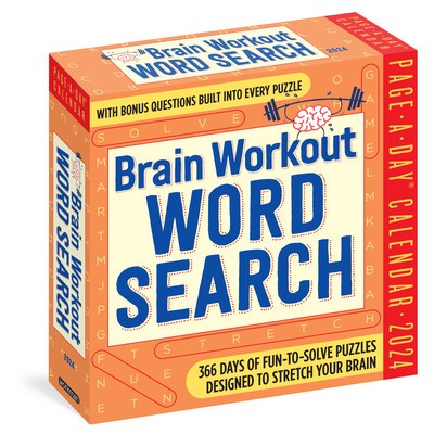 Brain Workout Word Search Page-A-Day Calendar 2024: 366 Days of Fun-To-Solve Puzzles Designed to Stretch Your Brain foto