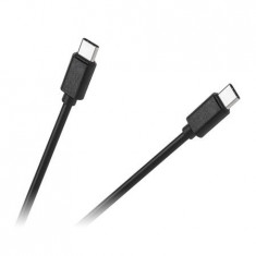 Cablu usb 2.0 tip c tata - tip c tata negru 1 foto