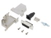 Conector D-Sub 15 pini Mama 45 Grade Amphenol, Montare pe Cablu, Ecranat, Terminal Surub