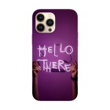 Husa compatibila cu Apple iPhone 14 Plus model Hello There Purple Vibes, Silicon, TPU, Viceversa, Transparent, Carcasa