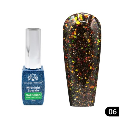 Ojă semipermanentă Midnight sparkle 8 ml, 06 foto