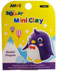 Plastilina copii model Pinguin AMOS iClay 30g mini clay foto