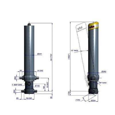 Cilindru Basculare Hyva 70526580 FC A169-5-07130-000-K0343 foto