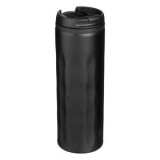 Pahar Cafea Metalic 450ml cu Capac și Gura de Scurgere, CMCLASS