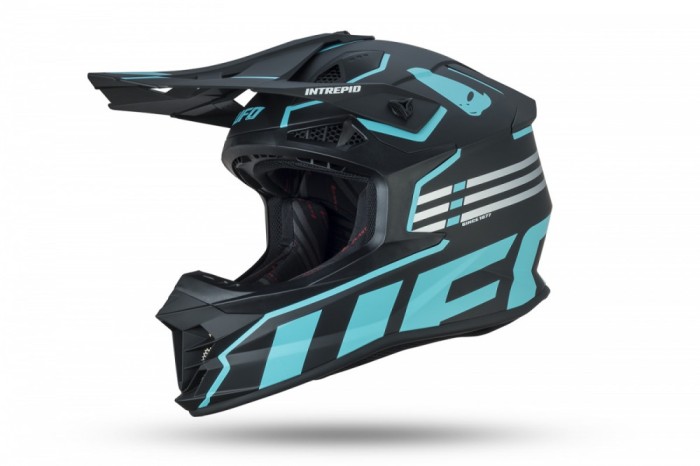Casca motocross/enduro Ufo Plast Intrepid, negru/albastru deschis, L Cod Produs: MX_NEW HE142L