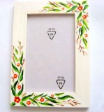 Rama foto din lemn decorata cu model floral, 15412