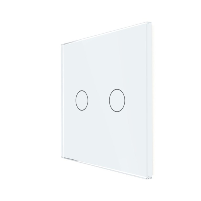Panou Intrerupator Dublu cu Touch Din Sticla LUXION SmartElectro IntelligentHouse